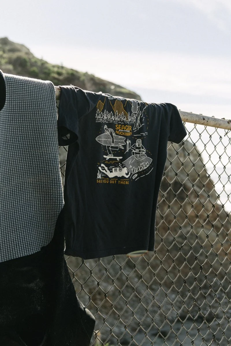 Seager x Huckberry Map Tee Charcoal - Image 5