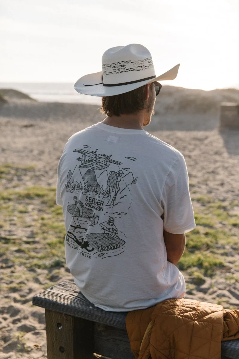 Seager x Huckberry Map Tee Vintage White - Image 5