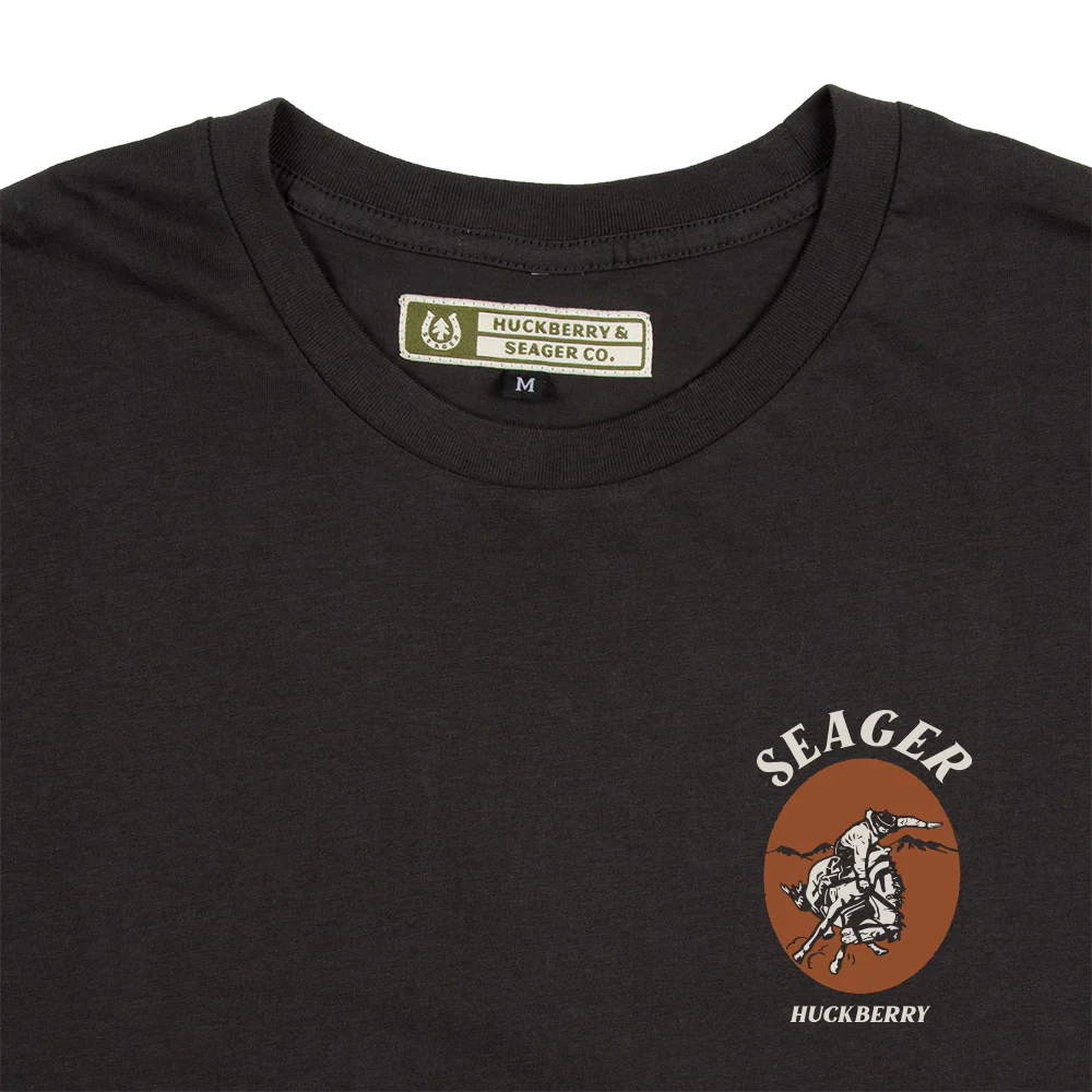 Seager x Huckberry Rodeo Tee Coal - Image 4