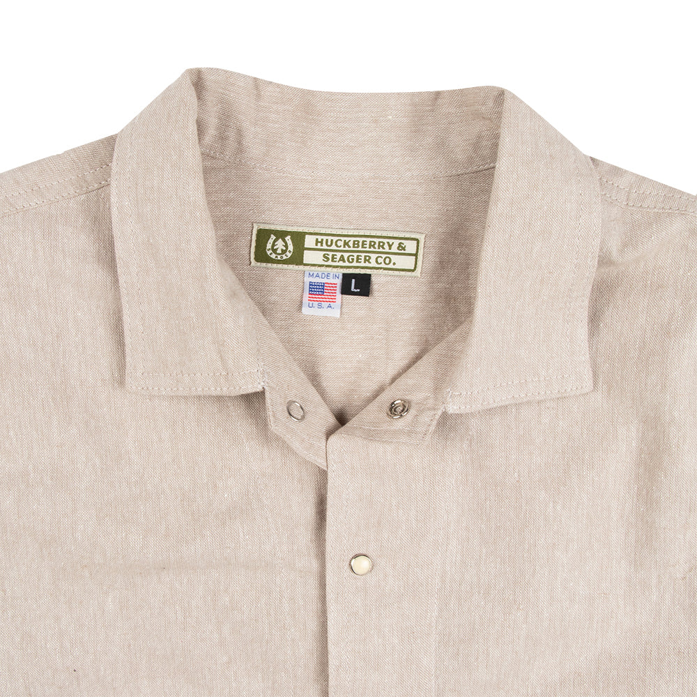 Seager x Huckberry Whippersnapper L/S Linen Sand - Image 4