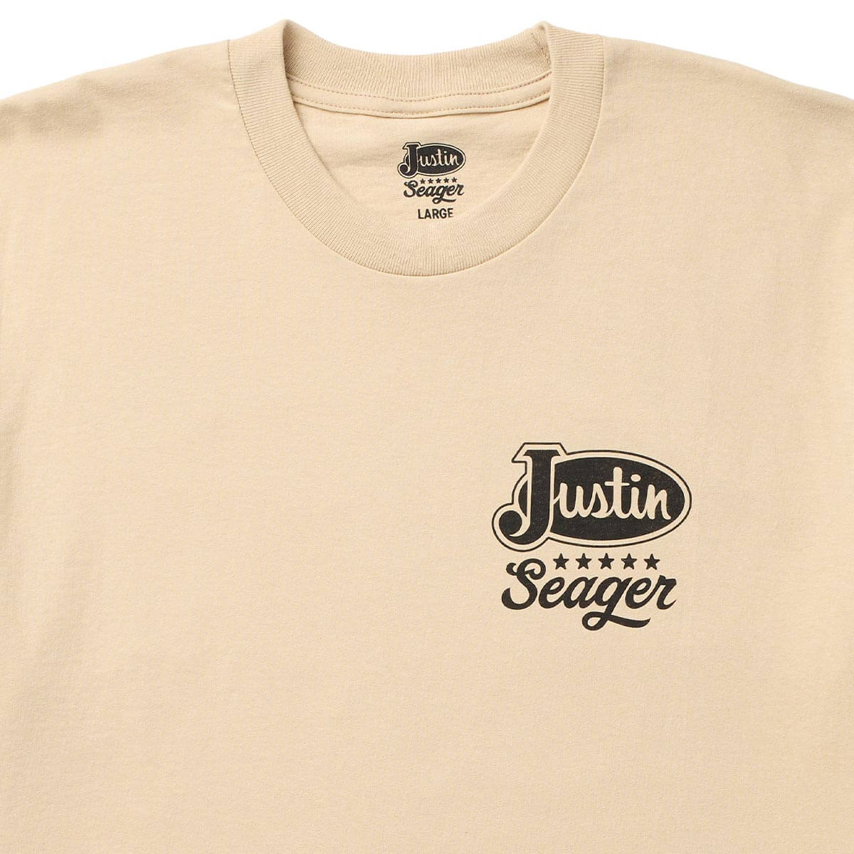 Seager x Justin Boots Legacy Tee Sand - Image 4