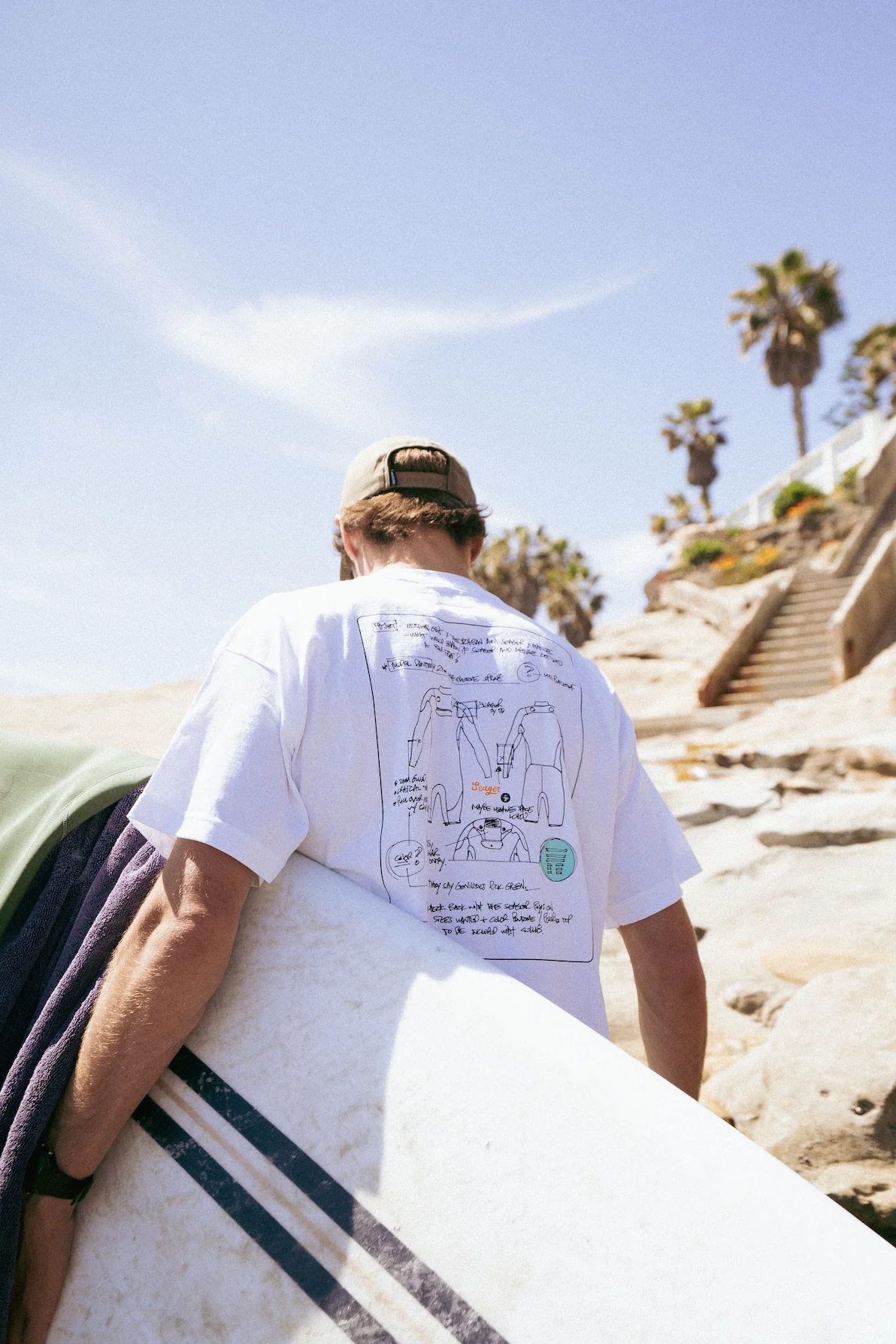 Seager x Matuse Sketchbook Tee White - Image 5