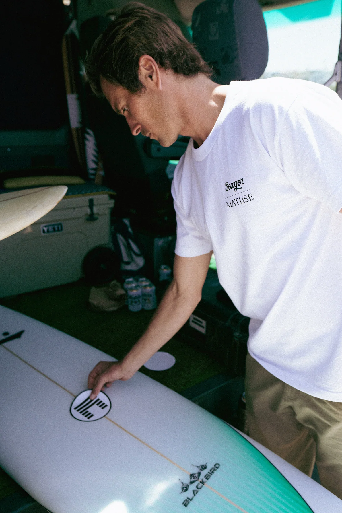 Seager x Matuse Sketchbook Tee White - Image 6