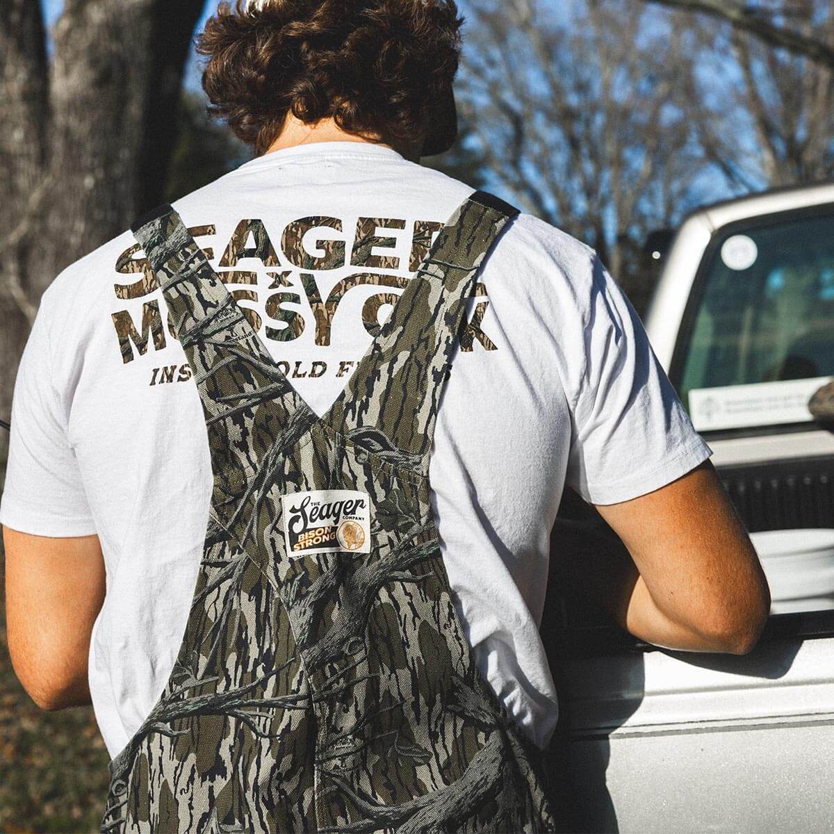 Seager x Mossy Oak Bison Double Knee Overall Original Treestand - Image 6