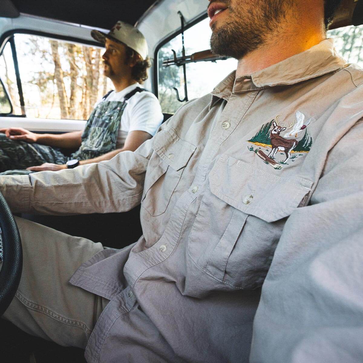 Seager x Mossy Oak Chief L/S Overshirt Cement - Image 4