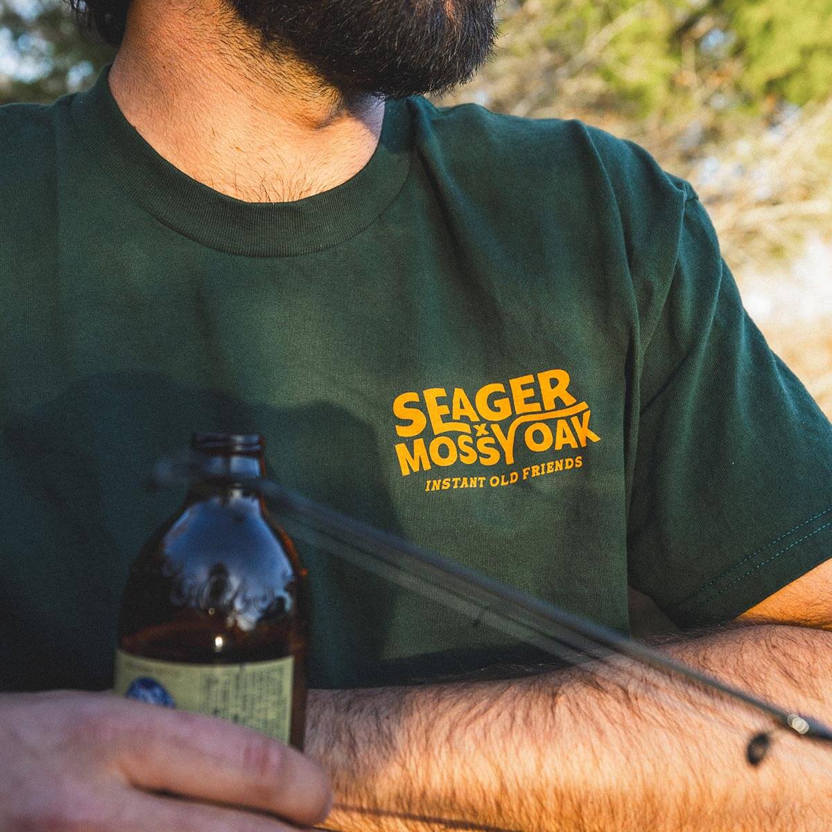 Seager x Mossy Oak I.O.F. Tee Forest Green - Image 2