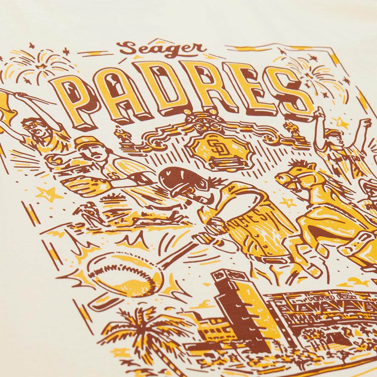 Seager x Padres Keep the Faith Tee Cream - Image 3