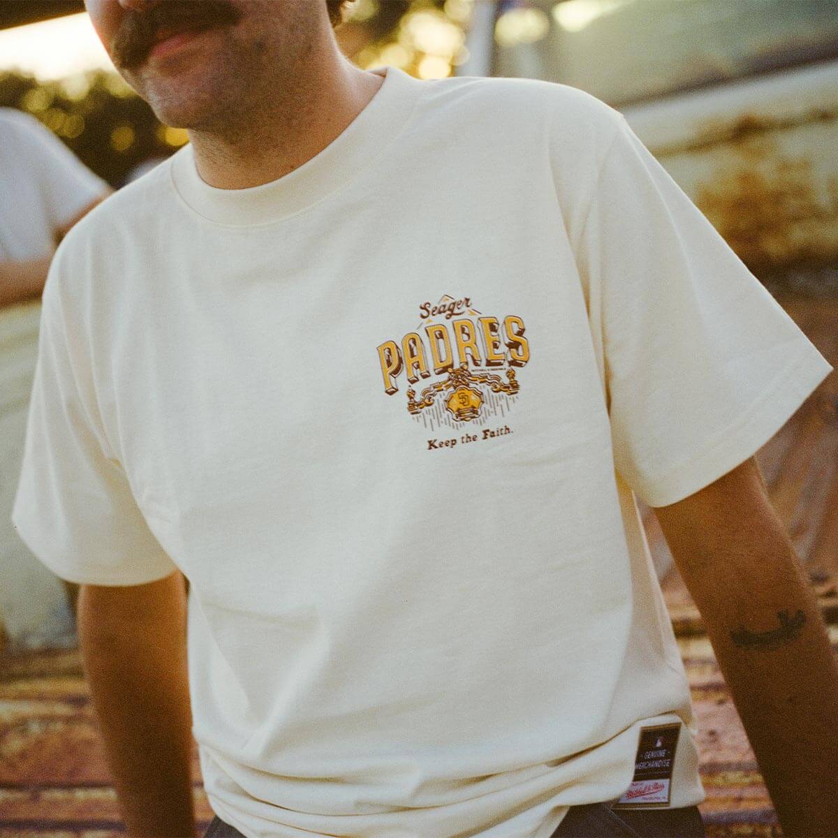 Seager x Padres Keep the Faith Tee Cream - Image 6