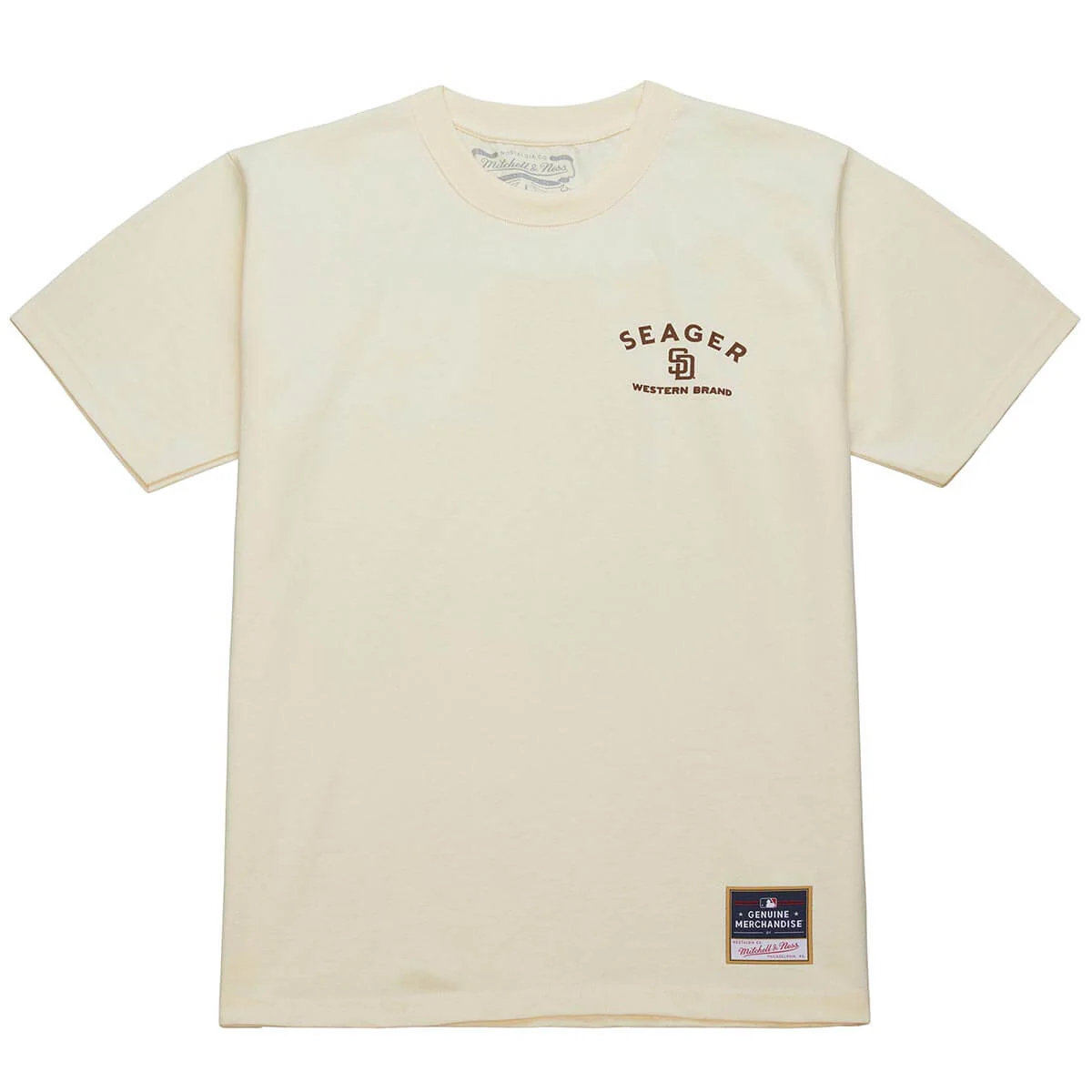 Seager x Padres Logo Tee Cream - Image 2