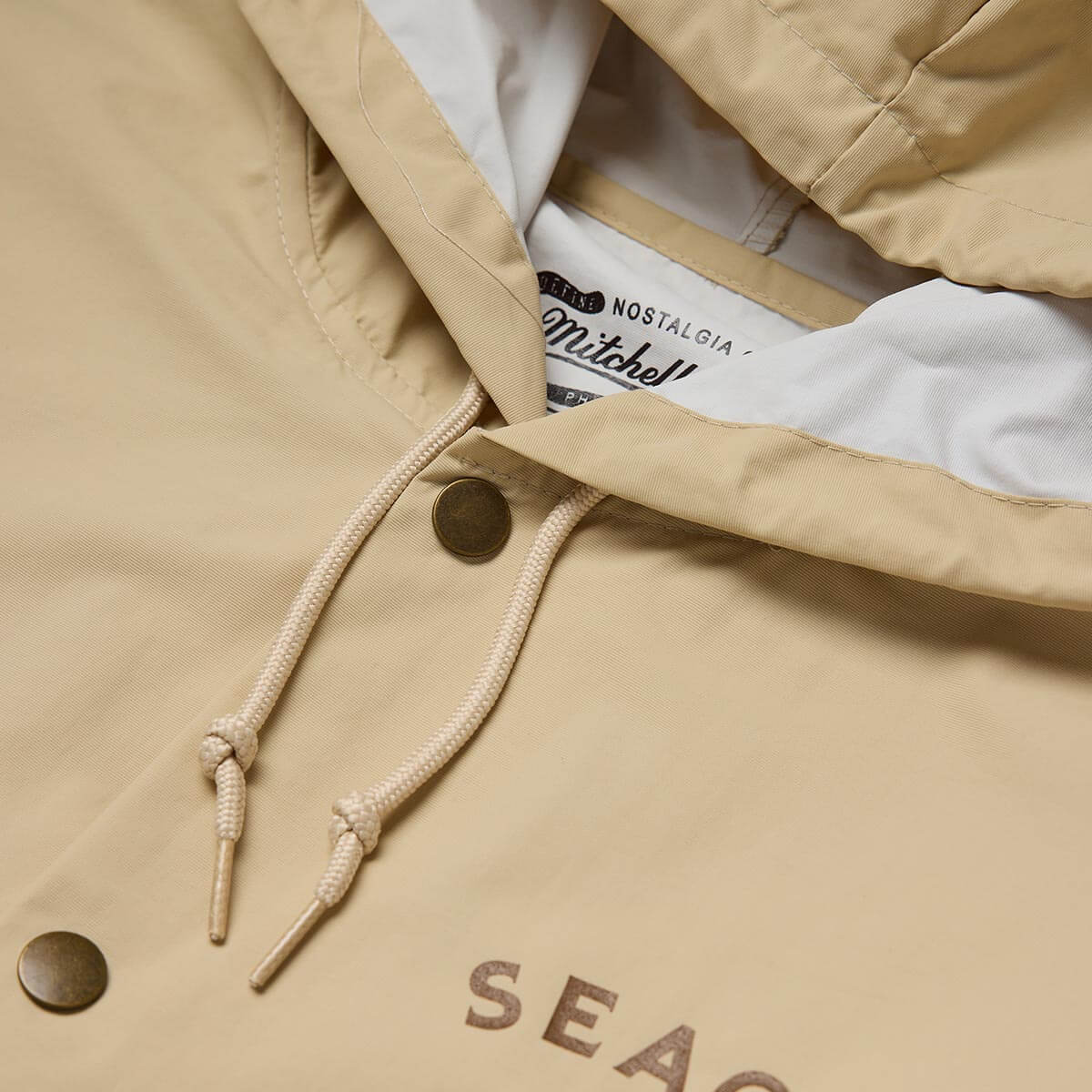 Seager x Padres Win the West Coaches Hoodie Khaki - Image 6