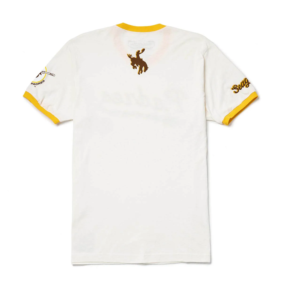 Seager x Padres Win the West Ringer Tee Vintage White - Image 3