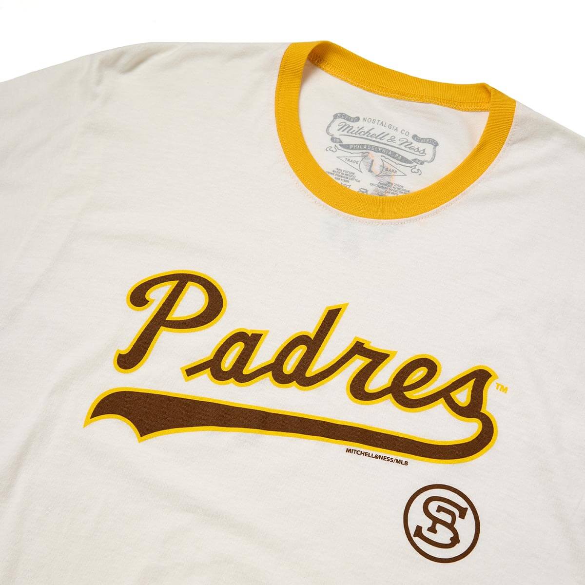 Seager x Padres Win the West Ringer Tee Vintage White - Image 4