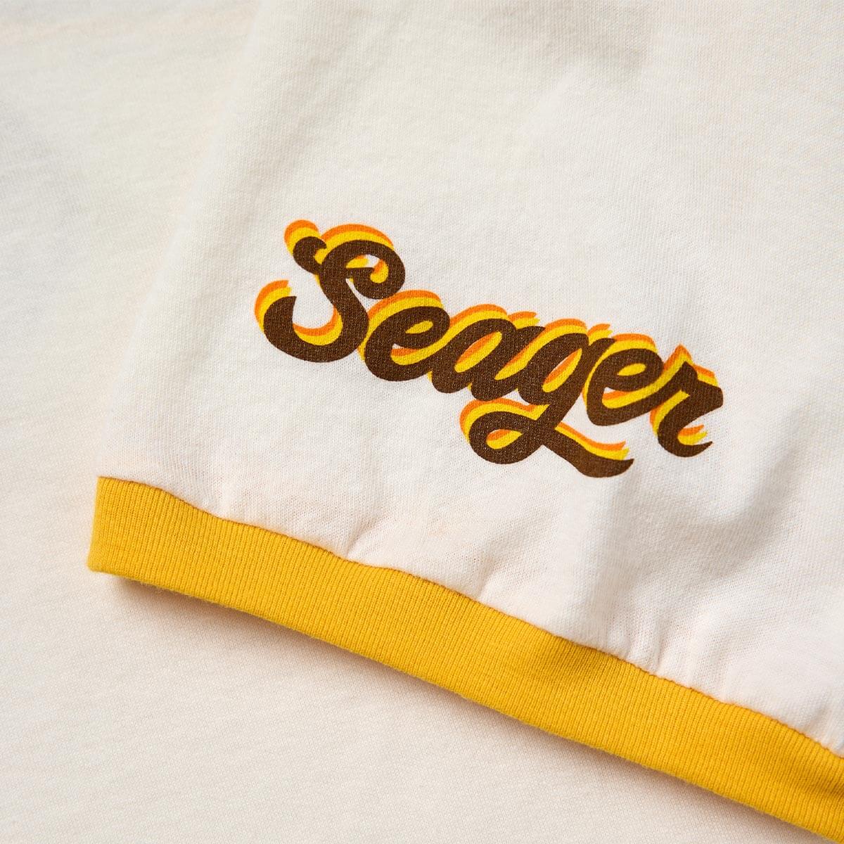 Seager x Padres Win the West Ringer Tee Vintage White - Image 6