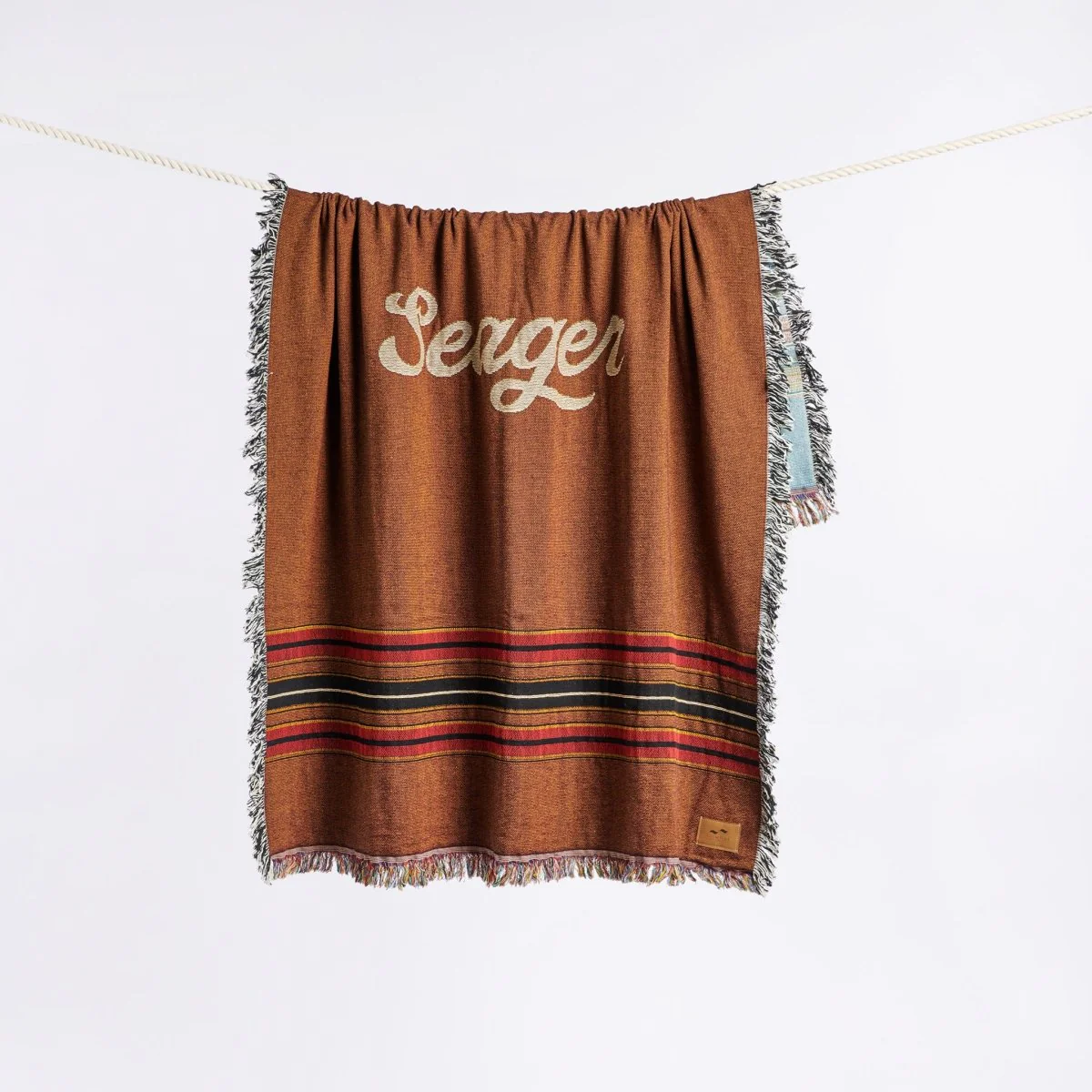 Seager x Slowtide Tapestry Blanket Striped Brown - Image 2