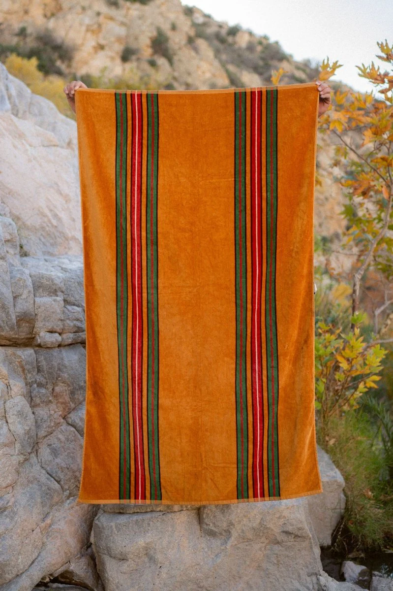 Seager x Slowtide Oversized Beach Towel Mustard - Image 2