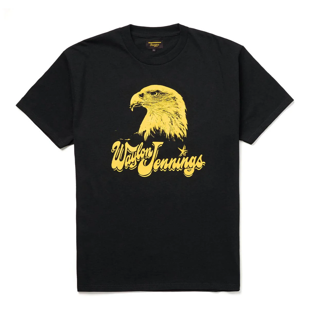 Seager x Waylon Jennings Eagle Tee Vintage Black