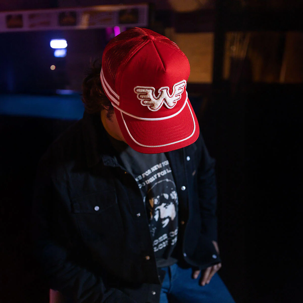 Seager x Waylon Jennings Flying W Snapback Red - Image 7