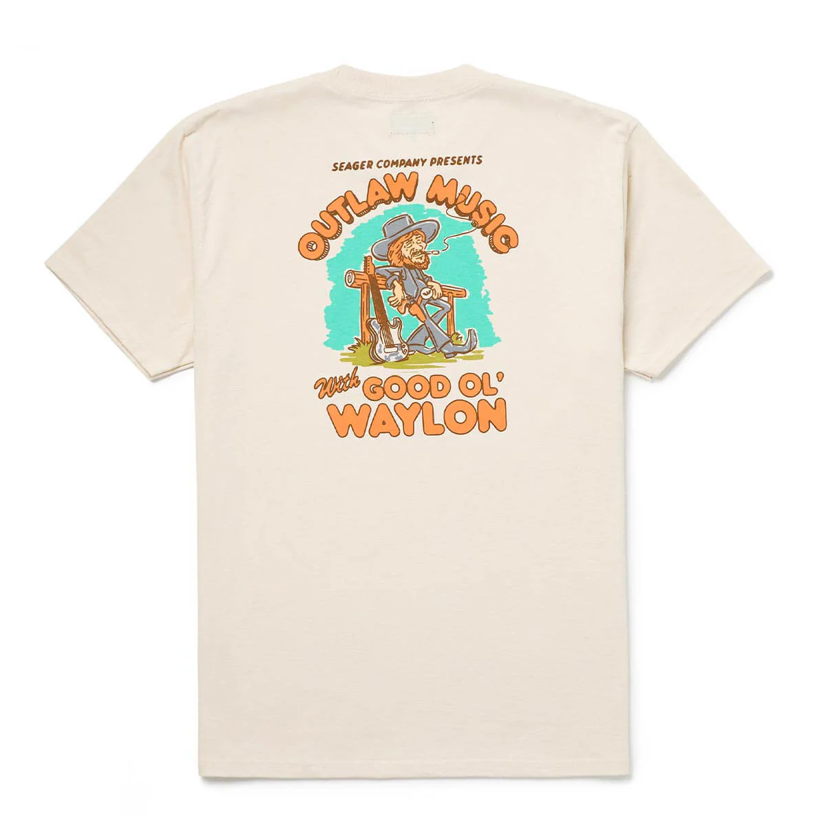 Seager x Waylon Jennings Outlaw Tee Vintage White
