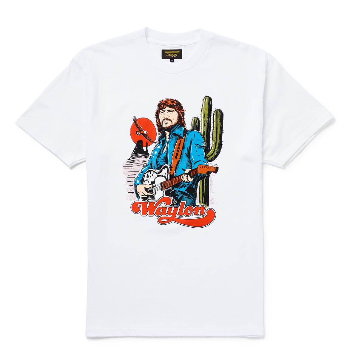 Seager x Waylon Jennings Waylon Tee White