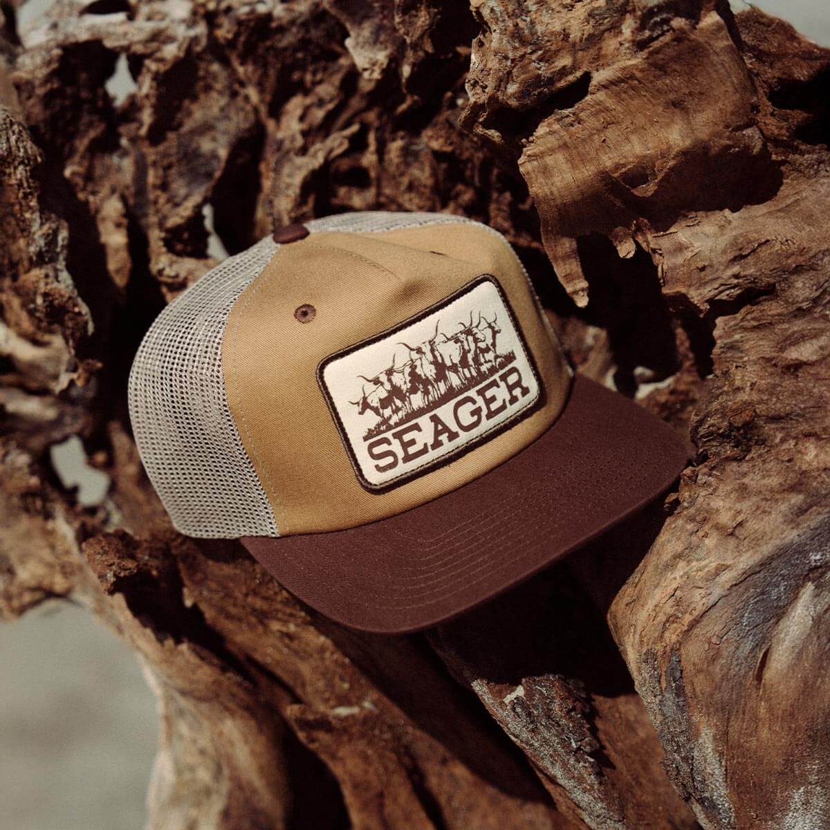 Herd Trucker Snapback Tan/Brown - Image 3