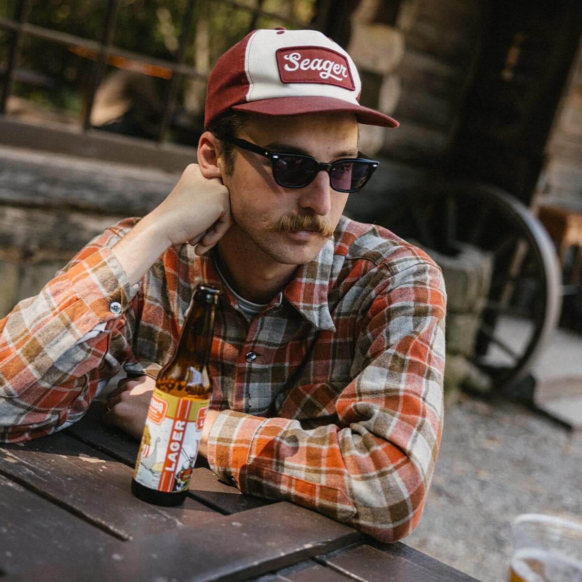 Uncle Bill Hemp Snapback Red/White - Image 3