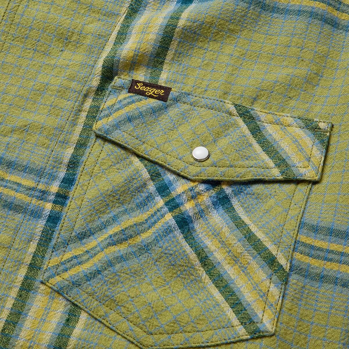 Whippersnapper S/S Shirt Moss Grid Plaid - Image 6