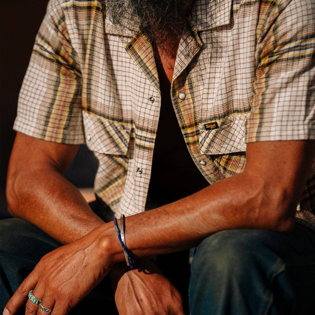 Whippersnapper S/S Shirt White Wash Plaid - Image 6