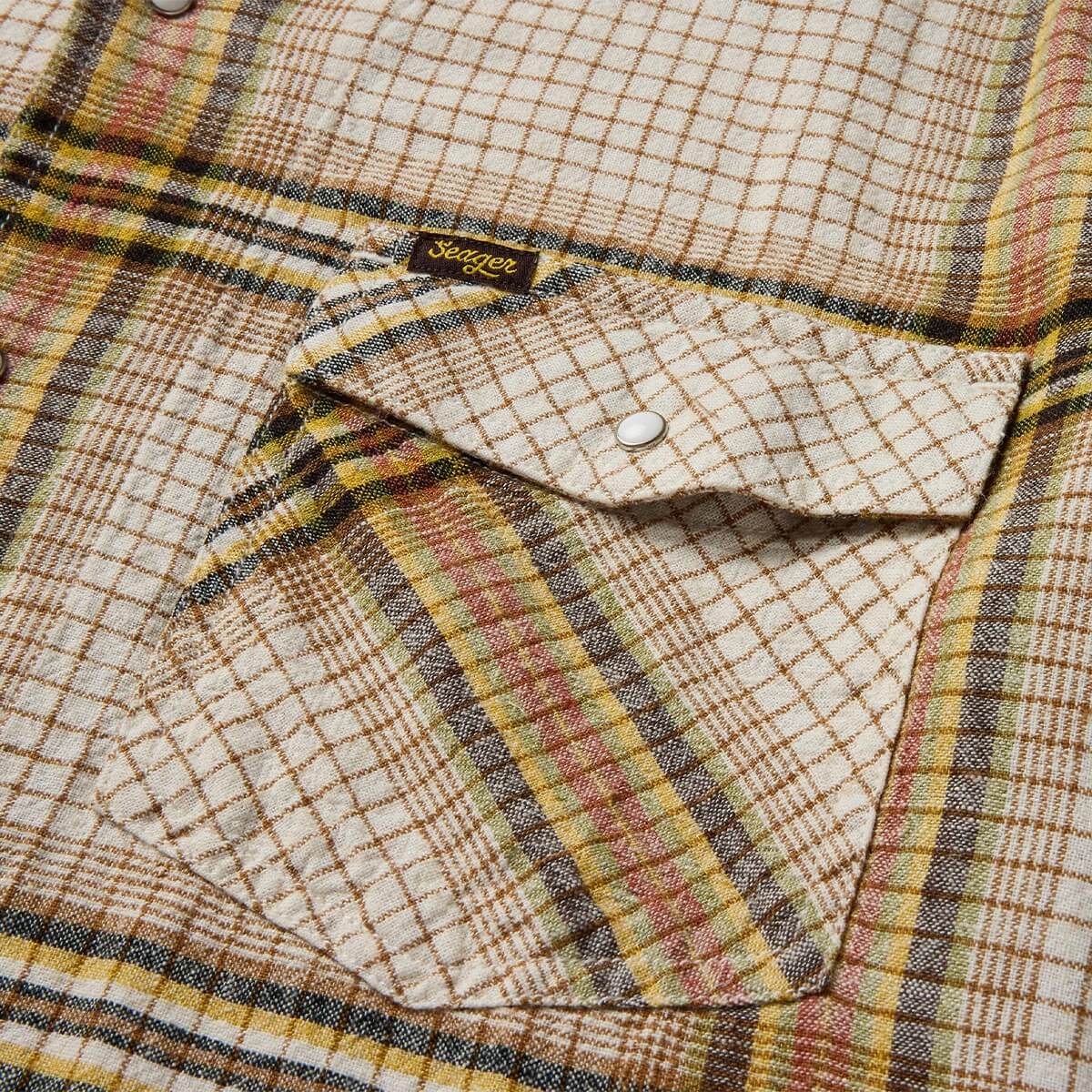 Whippersnapper S/S Shirt White Wash Plaid - Image 7