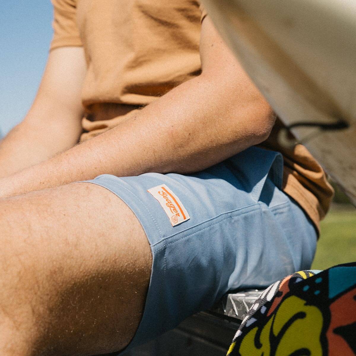 Yuma Nylon Shorts Faded Denim - Image 6